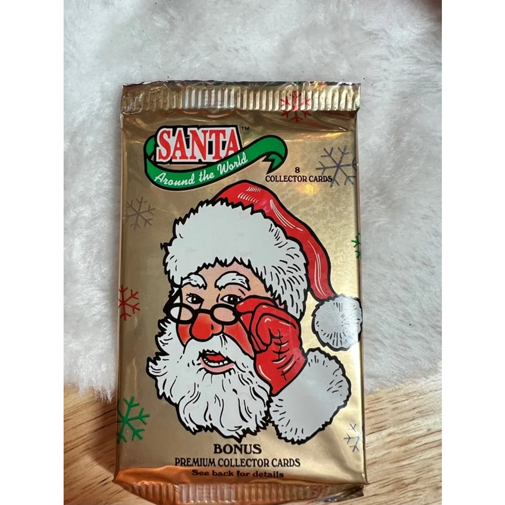 Vintage Santa Around the World Trading Cards NEW TCM 1995 Stocking Stuffer